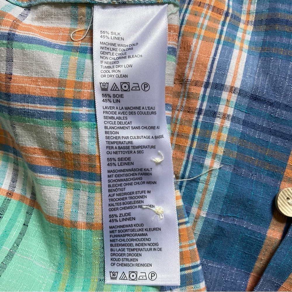 Tommy Bahama mens short sleeve shirt cabana daiquiri 55% silk 45% linen - Picture 11 of 14